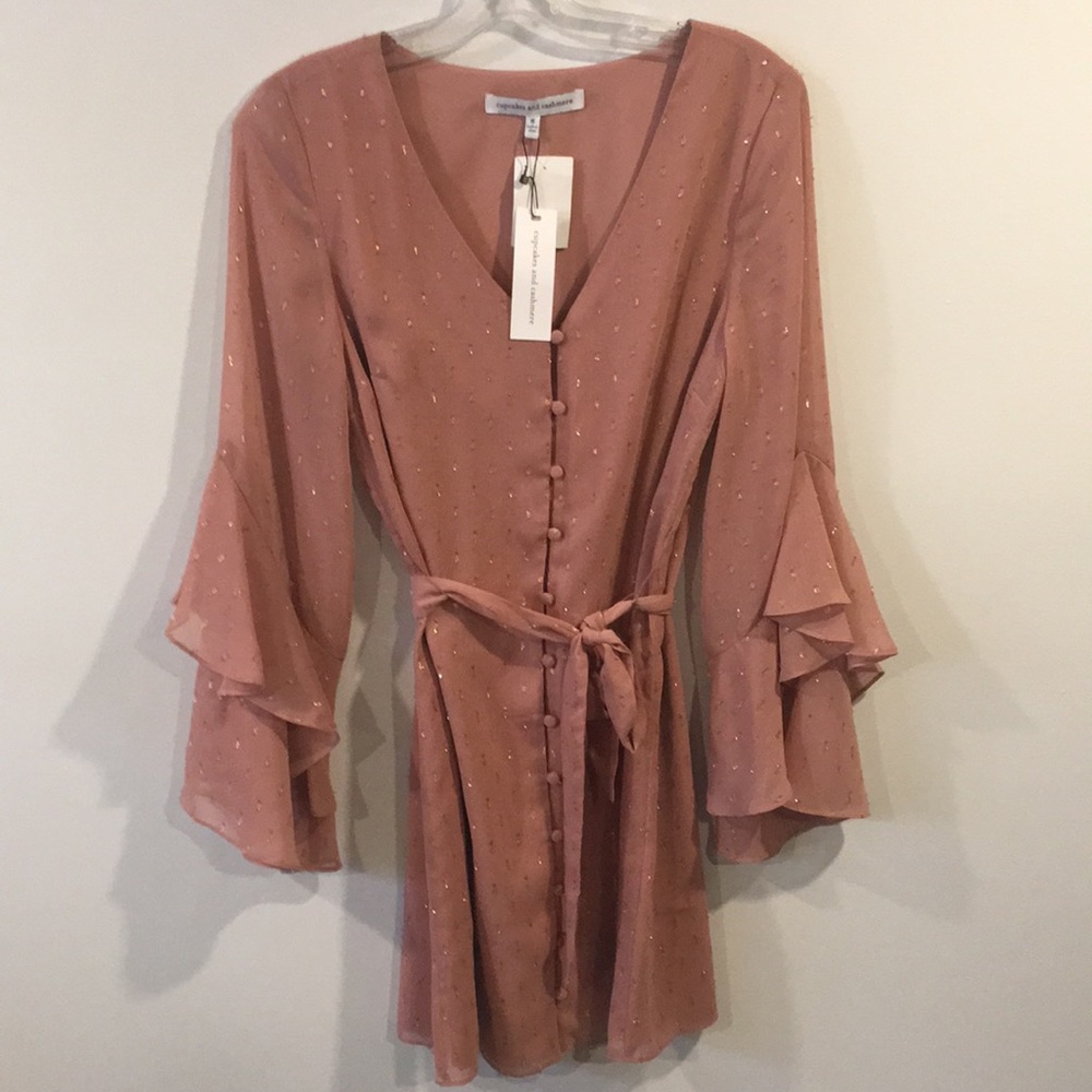 CUPCAKES AND CASHMERE Keegan Metallic Dot Dress - Picture 2 of 12
